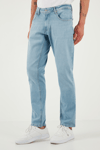 Buratti Streç Pamuklu Regular Fit Normal Bel Boru Paça Jeans Erkek Kot Pantolon 2201S512PARMA AÇIK MAVİ