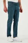 Buratti Streç Pamuklu Regular Fit Normal Bel Boru Paça Jeans Erkek Kot Pantolon 2210S56PARMA YEŞİL