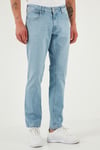 Buratti Streç Pamuklu Regular Fit Normal Bel Boru Paça Jeans Erkek Kot Pantolon 2201S512PARMA AÇIK MAVİ