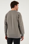 Buratti Streç Pamuklu Relaxed Fit Bisiklet Yaka 2'li Paket Erkek Sweat 5901210S2 Siyah-Açık Haki