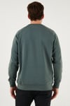 Buratti Streç Pamuklu Relaxed Fit Bisiklet Yaka 2'li Paket Erkek Sweat 5901210S2 Açık Haki-Haki