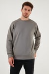 Buratti Streç Pamuklu Relaxed Fit Bisiklet Yaka 2'li Paket Erkek Sweat 5901210S2 Taş-Açık Haki