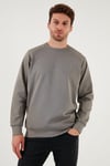 Buratti Streç Pamuklu Relaxed Fit Bisiklet Yaka 2'li Paket Erkek Sweat 5901210S2 Açık Haki-Haki