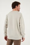 Buratti Streç Pamuklu Relaxed Fit Bisiklet Yaka 2'li Paket Erkek Sweat 5901210S2 LACİVERT-TAŞ