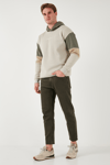 Buratti Streç Pamuklu Slim Fit Normal Bel Boru Paça Jeans Erkek Kot Pantolon 15900S31MILANO HAKİ
