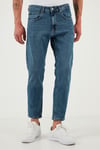 Buratti Streç Pamuklu Slim Fit Normal Bel Boru Paça Jeans Erkek Kot Pantolon 5900S60MILANO MAVİ