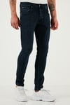 Buratti Streç Pamuklu Slim Fit Normal Bel Dar Paça Jeans Erkek Kot Pantolon 1124S80NAPOLI LACİVERT