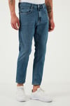 Buratti Streç Pamuklu Slim Fit Normal Bel Boru Paça Jeans Erkek Kot Pantolon 5900S60MILANO MAVİ