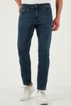 Buratti Streç Pamuklu Slim Fit Yüksek Bel Dar Paça Jeans Erkek Kot Pantolon 3300S62TOKYO MAVİ