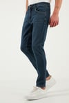 Buratti Streç Pamuklu Slim Fit Yüksek Bel Dar Paça Jeans Erkek Kot Pantolon 3300S62TOKYO MAVİ