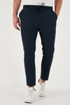 Buratti Streç Regular Fit Normal Bel Düz Paça Jogger Erkek Pantolon CF25617953 LACİVERT