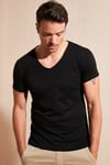 Buratti V Yaka % 100 Pamuk Erkek T Shirt 54154 SİYAH