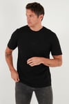 Buratti Yazı Detaylı Pamuklu Regular Fit Bisiklet Yaka Erkek T Shirt 59020203 SİYAH