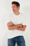 Buratti Yazı Detaylı Pamuklu Regular Fit Bisiklet Yaka Erkek T Shirt 59020203 EKRU