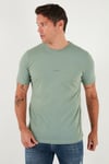 Buratti Yazı Detaylı Pamuklu Regular Fit Bisiklet Yaka Erkek T Shirt 59020203 ELMA YEŞİLİ