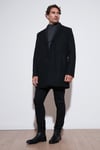 Buratti Yırtmaçlı Slim Fit Mono Yaka Kaşe Erkek Kaban 58400589 SİYAH