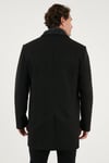 Buratti Yırtmaçlı Slim Fit Mono Yaka Kaşe Erkek Kaban 58400589 SİYAH