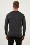 Buratti Yünlü Slim Fit Bisiklet Yaka Triko Erkek Kazak 518BISIKLET ANTRASİT