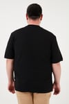 Büyük Beden Pamuklu Regular Fit Erkek T Shirt 5902653B SİYAH