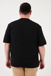 Büyük Beden Pamuklu Regular Fit Erkek T Shirt 5902653B SİYAH