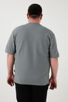 Büyük Beden Pamuklu Regular Fit Erkek T Shirt 5902653B AÇIK HAKİ