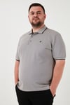 Büyük Beden Pamuklu Regular Fit Erkek Polo Yaka T Shirt 5902118B TAŞ