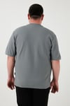 Büyük Beden Pamuklu Regular Fit Erkek T Shirt 5902653B AÇIK HAKİ