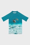 Caretta UV Korumalı Kısa Kollu Mayo Erkek Çocuk T Shirt ST2632000005 TURKUAZ