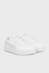 Carina 3.0 Deri Logolu Sneaker Kadın Ayakkabı 40036518 BEYAZ-GRİ