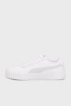 Carina 3.0 Deri Logolu Sneaker Kadın Ayakkabı 40036518 BEYAZ-GRİ