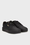 Carina 3.0 Deri Logolu Sneaker Kadın Ayakkabı 40036502 SİYAH