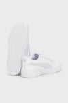 Carina 3.0 Deri Logolu Sneaker Kadın Ayakkabı 40036518 BEYAZ-GRİ