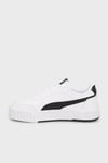Carina Mia Deri Logolu Sneaker Kadın Ayakkabı 40263702 BEYAZ-SİYAH
