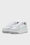 Carina Street Deri Logolu Kalın Taban Sneaker Kadın Ayakkabı 38939043 BEYAZ-MİNT