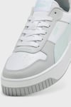 Carina Street Deri Logolu Kalın Taban Sneaker Kadın Ayakkabı 38939043 BEYAZ-MİNT