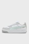 Carina Street Deri Logolu Kalın Taban Sneaker Kadın Ayakkabı 38939043 BEYAZ-MİNT