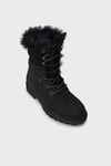 Cat Tüylü Utah Fur Kaymaz Taban Deri Bayan Bot 015Z101184 Black Nubuk