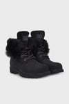 Cat Tüylü Utah Fur Kaymaz Taban Deri Bayan Bot 015Z101184 Black Nubuk