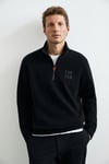 Chase Regular Fit Fermuar Yaka Örme Erkek Sweat 112030213 SİYAH