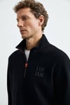 Chase Regular Fit Fermuar Yaka Örme Erkek Sweat 112030213 SİYAH