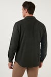 Çift Cepli Fermuarlı Slim Fit Kışlık Erkek Gömlek CF21W112925 HAKİ
