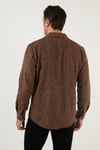 Çift Cepli Fermuarlı Slim Fit Kışlık Erkek Gömlek CF21W112925 HARDAL