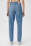 Cindy Pamuklu Yüksek Bel Daralan Paça Mom Jeans Kadın Kot Pantolon 100277-86392 MAVİ