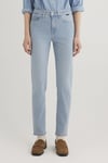 Cindy Yüksek Bel Dar Paça Mom Jeans Kadın Kot Pantolon 100277-84410 AÇIK MAVİ
