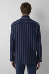 Çizgili % 100 Pamuk Regular Fit Erkek Gömlek 0211712-91741 LACİVERT