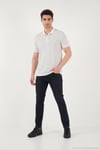 Çizgili Kısa Kollu Düğmeli Erkek Polo T Shirt 5904026 AÇIK HAKİ