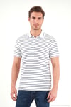 Çizgili Kısa Kollu Düğmeli Erkek Polo T Shirt 5904026 İNDİGO