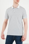 Çizgili Kısa Kollu Düğmeli Erkek Polo T Shirt 5904026 İNDİGO
