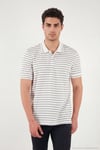 Çizgili Kısa Kollu Düğmeli Erkek Polo T Shirt 5904026 AÇIK HAKİ