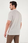 Çizgili Kısa Kollu Düğmeli Erkek Polo T Shirt 5904026 KAHVE